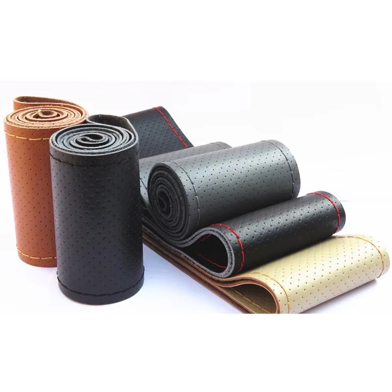 Car Steering Wheel Cover Anti Slip Breathable - Mới 36 38 40Cm Da Thật