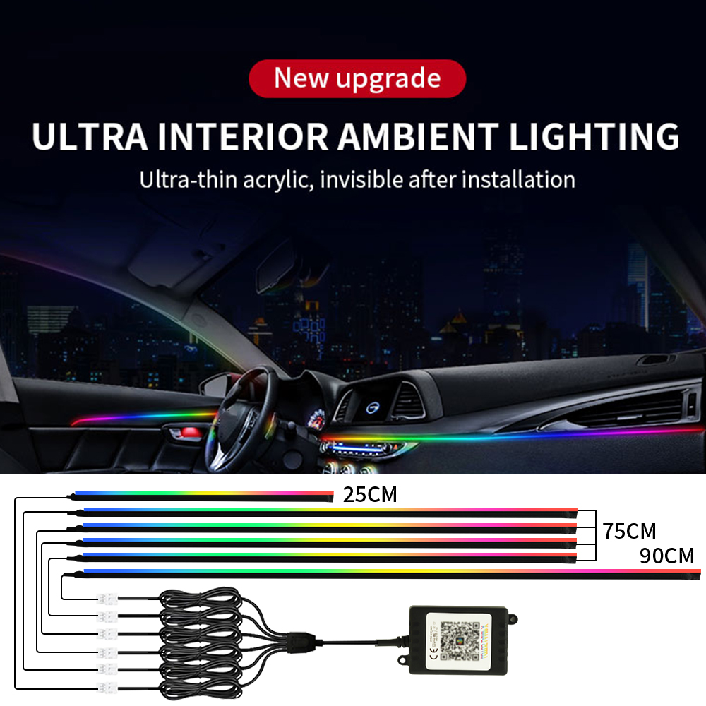 Car Interior Symphony LED Ambi - đánh giá và giá Led Ambient Interior Car Lights App Control