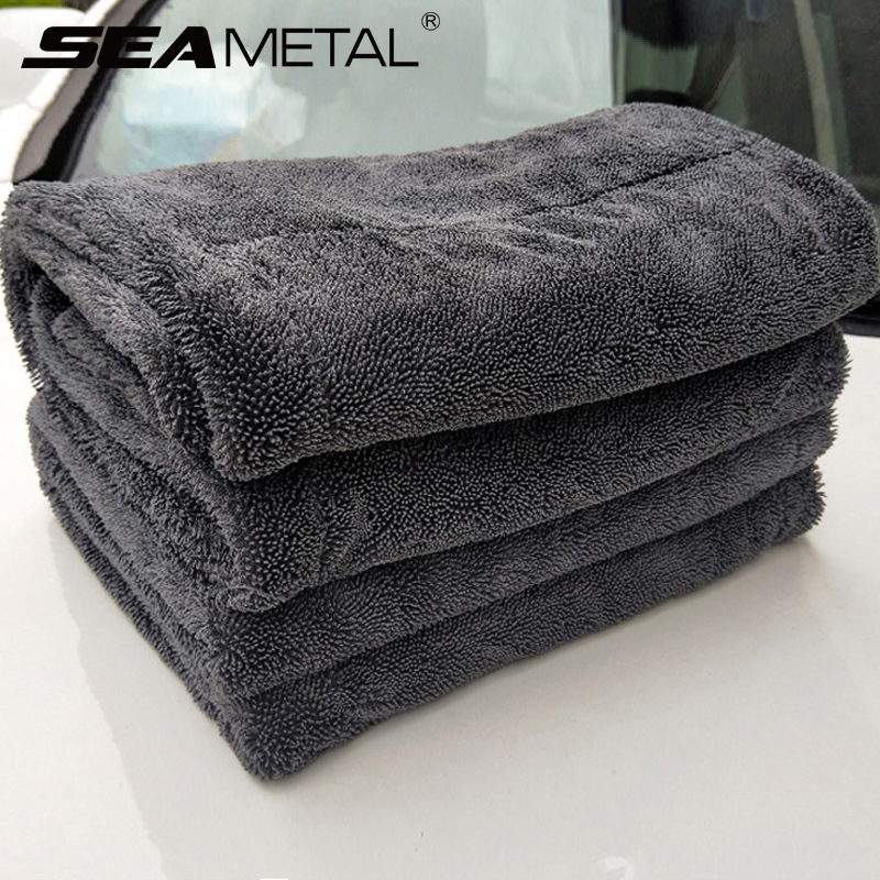 Car Wash Towel 1200GSM Double  - đánh giá và giá Microfiber Car Drying Towel Super Absorbent