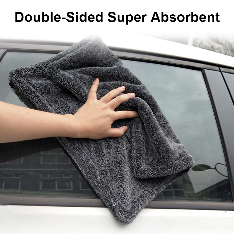Car Wash Towel 1200GSM Double  - đánh giá và giá Microfiber Car Drying Towel Super Absorbent