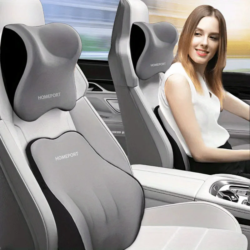 Car Memory Foam Headrest Set C - đánh giá và giá Memory Foam Car Neck Pillow Lumbar Support