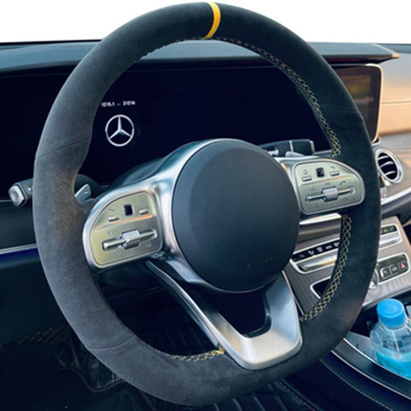 Anti-Slip  Black Suede Braid C - đánh giá và giá Car Steering Wheel Cover Anti Slip Breathable