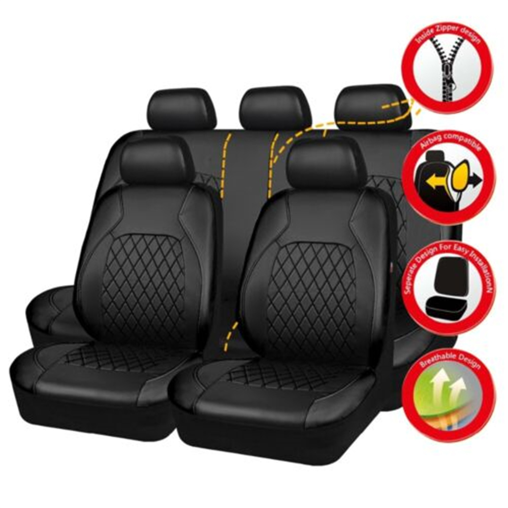 Universal Car Seat Cover Set P - đánh giá và giá Leather Car Seat Covers Full Set Universal