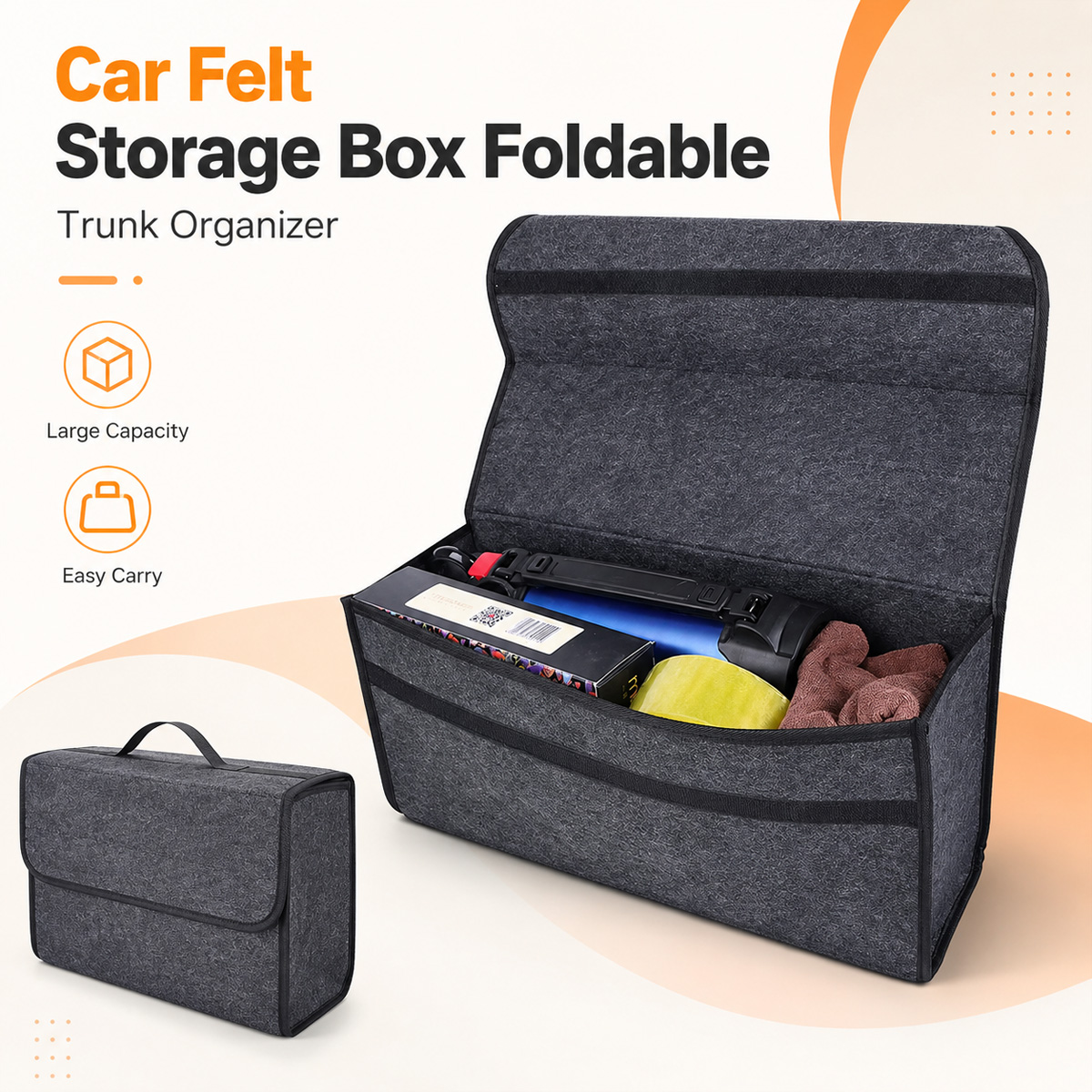 YONGRUN Foldable Felt Car Stor - đánh giá và giá Car Trunk Organizer Foldable Storage Box
