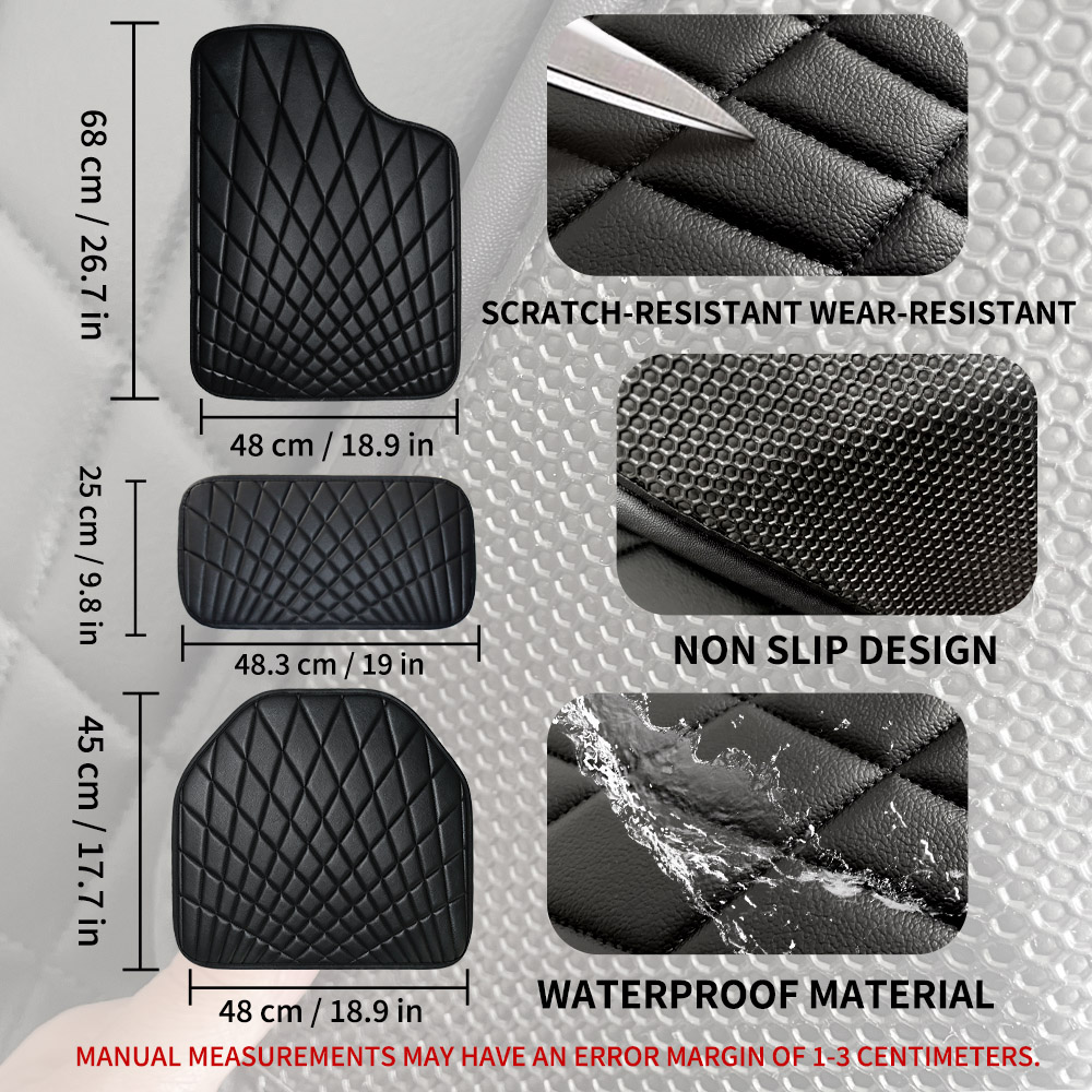 CAR PASS Universal 5PCS Leathe - đánh giá và giá Car Floor Mats Universal Waterproof Leather