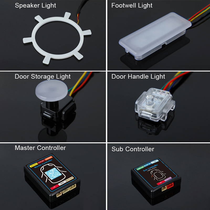 22 in 1 Dream Color RGB Dynami - đánh giá và giá Led Ambient Interior Car Lights App Control