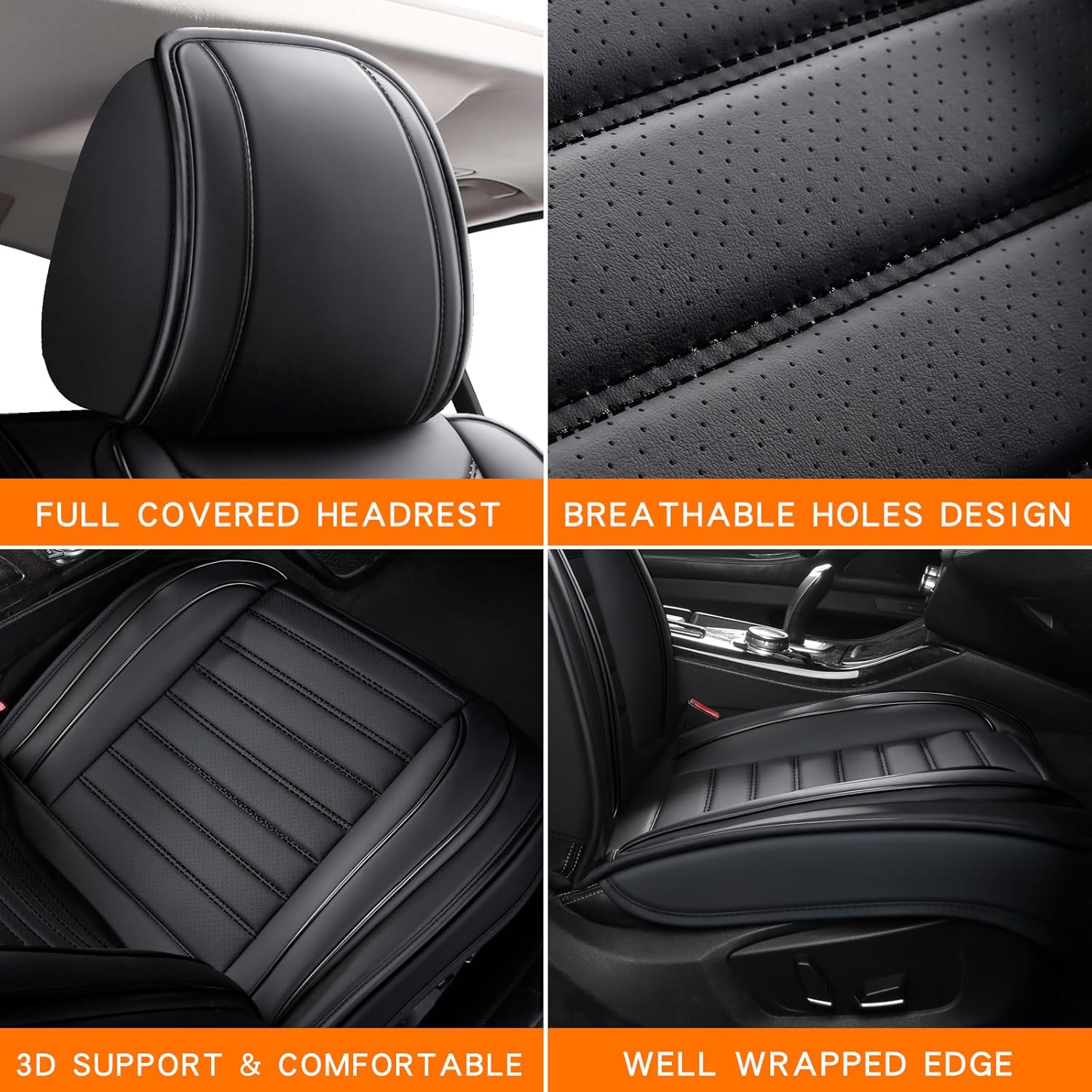 5pcs Full Set Car Seat Covers  - đánh giá và giá Leather Car Seat Covers Full Set Universal