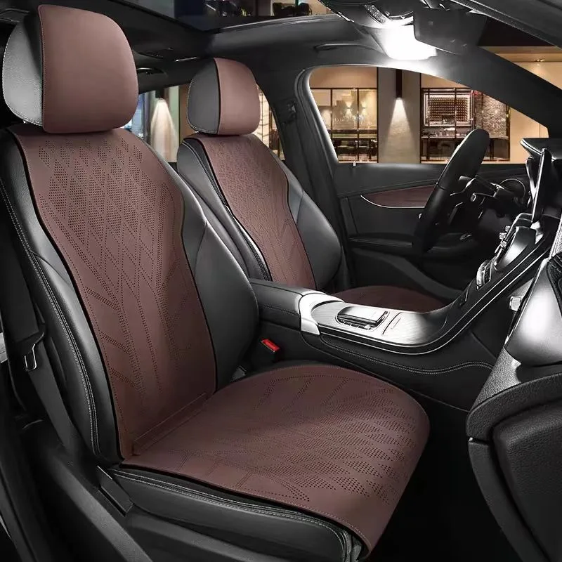 Suede Leather Car Seat Cover 5 - đánh giá và giá Leather Car Seat Covers Full Set Universal
