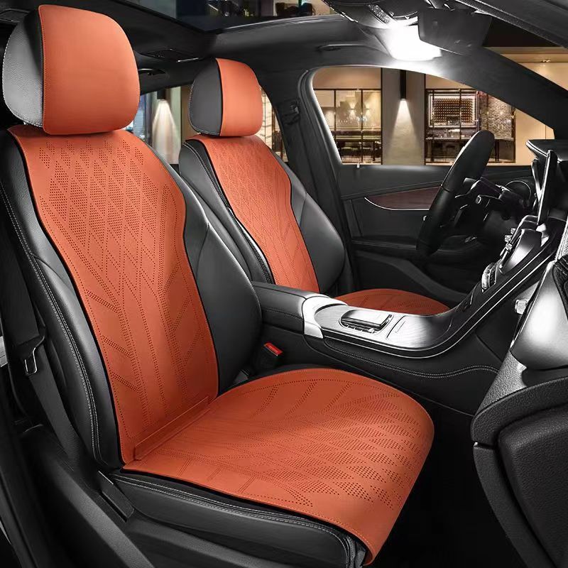 Suede Leather Car Seat Cover 5 - đánh giá và giá Leather Car Seat Covers Full Set Universal
