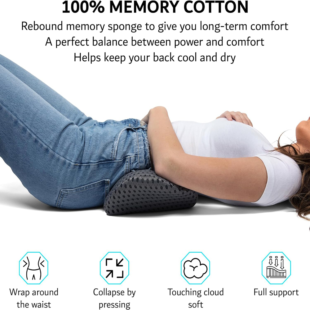 Breathable Memory Cushion Inte - đánh giá và giá Memory Foam Car Neck Pillow Lumbar Support