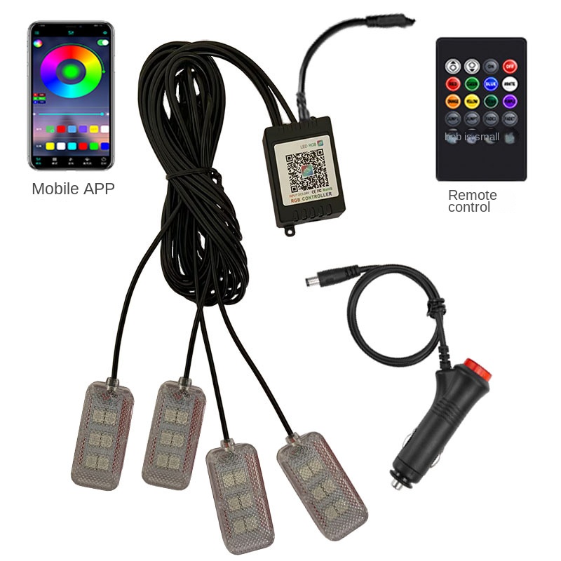 Neon Dual control LED Car Inte - đánh giá và giá Led Ambient Interior Car Lights App Control