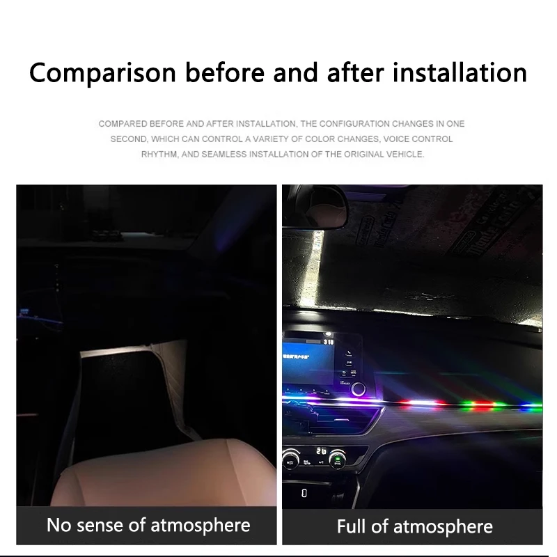 Colorful LED Car Interior Hidd - đánh giá và giá Led Ambient Interior Car Lights App Control