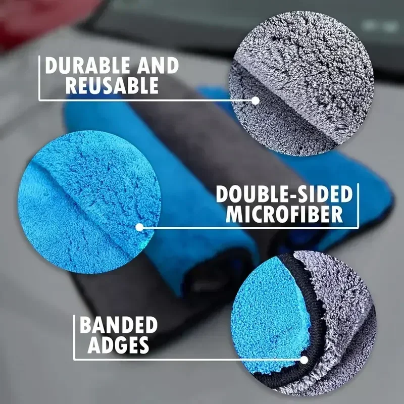 Car Wash Towel 1/5pcs Microfib - đánh giá và giá Microfiber Car Drying Towel Super Absorbent