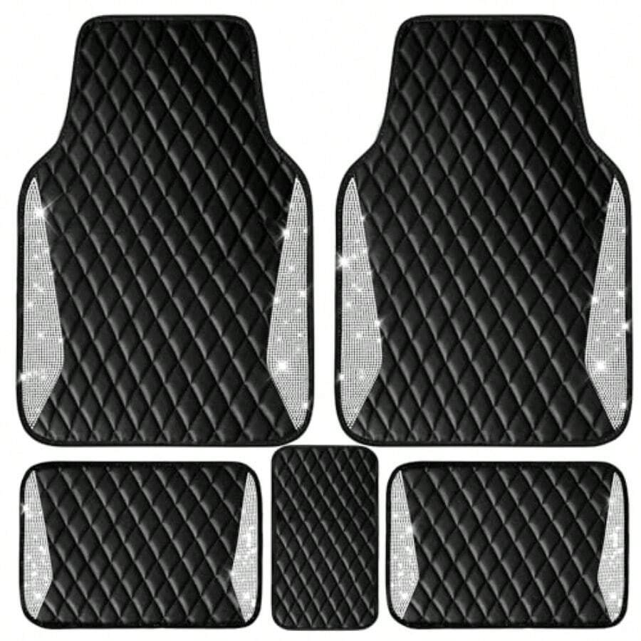 Leather Car Mats Shining Diamo - đánh giá và giá Car Floor Mats Universal Waterproof Leather
