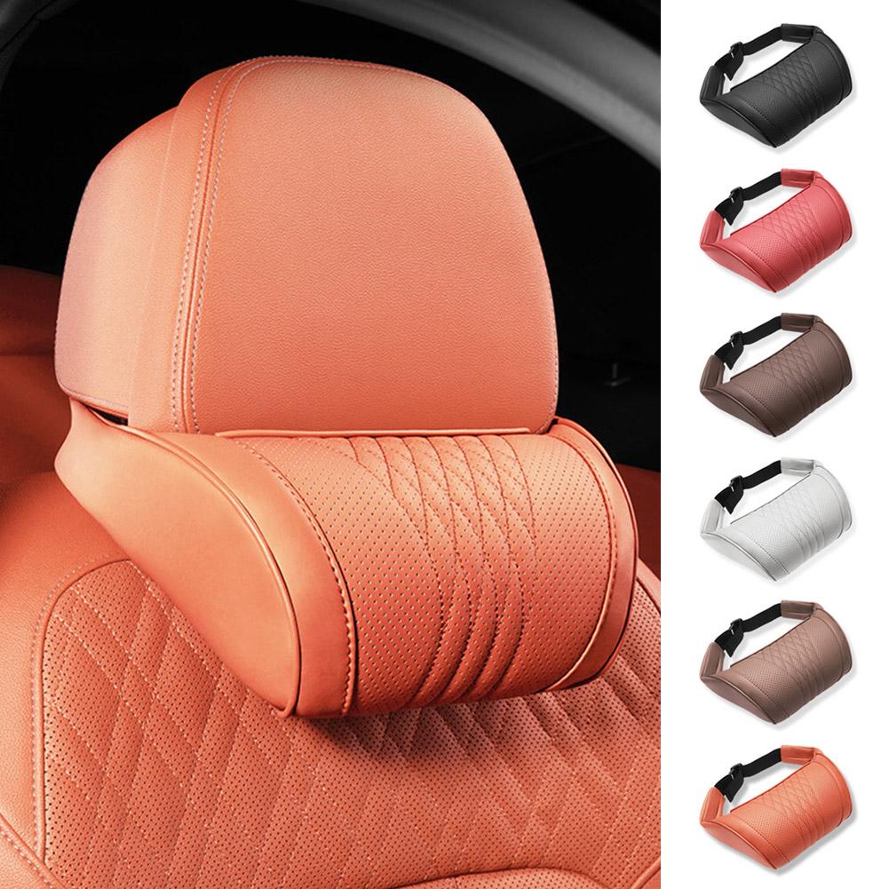 Luxury Leather Car Headrest Pi - đánh giá và giá Memory Foam Car Neck Pillow Lumbar Support