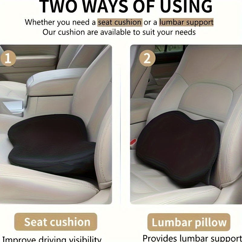 2-in-1 Car Seat Cushion Lumbar - đánh giá và giá Memory Foam Car Neck Pillow Lumbar Support