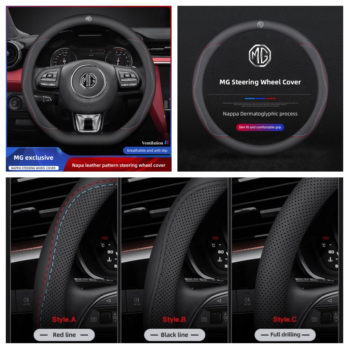 1Pcs Napa Leather Car Steering - đánh giá và giá Car Steering Wheel Cover Anti Slip Breathable
