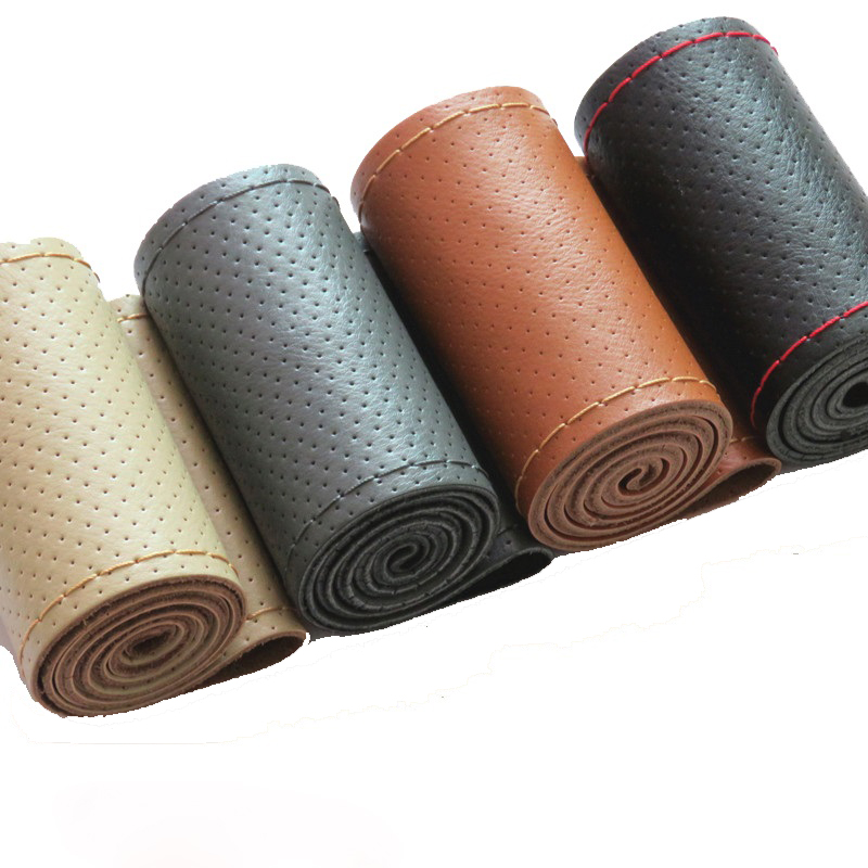 Mới 36 38 40Cm Da Thật Chính H - đánh giá và giá Car Steering Wheel Cover Anti Slip Breathable