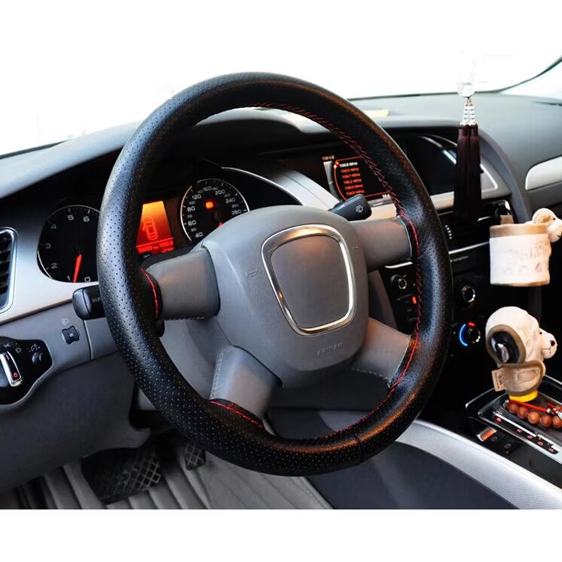 Mới 36 38 40Cm Da Thật Chính H - đánh giá và giá Car Steering Wheel Cover Anti Slip Breathable